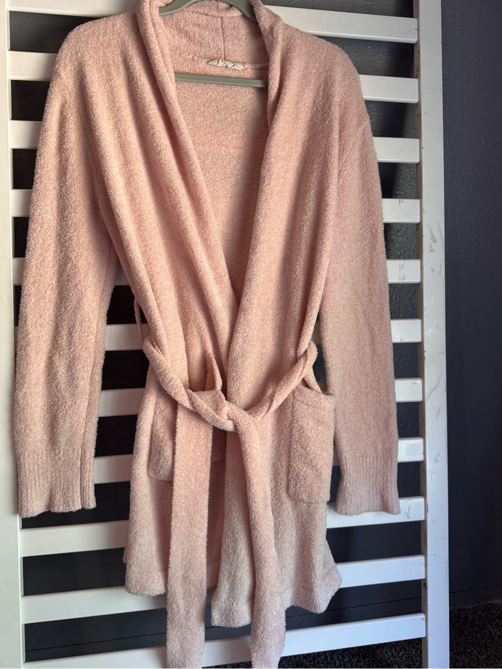 Plush 78&Sunny Tie-Belt Robe in Soft Pink